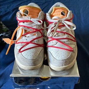 Nike Off White Dunks Red Yellow and White